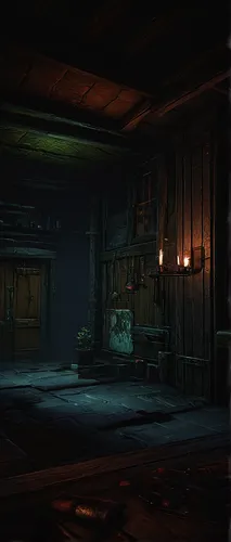 a dark room,tavern,apothecary,abandoned room,dark cabinetry,basement,attic,empty interior,cellar,witch's house,cold room,cabin,butcher shop,penumbra,candlemaker,cosmetics counter,the threshold of the house,chamber,dark cabinets,the kitchen,Art,Artistic Painting,Artistic Painting 50