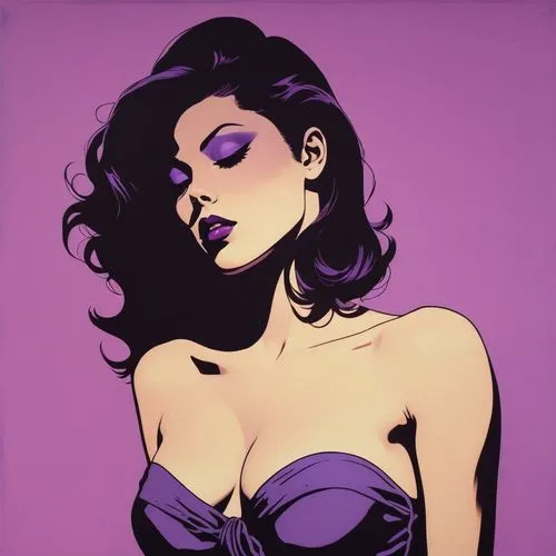 pop art style,cool pop art,pop art woman,marla,psylocke,la violetta,Illustration,American Style,American Style 10