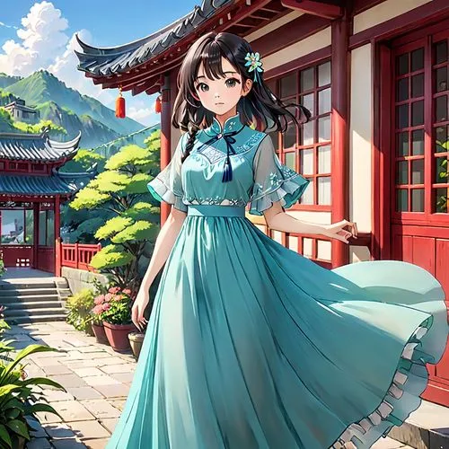 oriental princess,mulan,oriental girl,hanbok,wuchang,anime japanese clothing,mukimono,yi sun sin,japanese floral background,japanese sakura background,country dress,portrait background,asia,oriental painting,oriental,xiangwei,landscape background,jasmine blossom,sanya,chinese art,Anime,Anime,Traditional