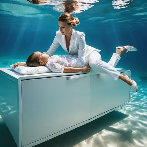 calyx-doctor fish white,thalassotherapy,water sofa,waterbed,waterbeds,health spa,Photography,Artistic Photography,Artistic Photography 01