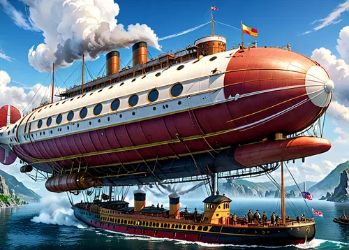 caravel,airships,airship,sea fantasy,galleon,galleon ship,air ship,pirate ship,royal mail ship,steam frigate,full-rigged ship,scarlet sail,sea sailing ship,ship of the line,factory ship,reefer ship,ship releases,windjammer,rescue and salvage ship,friendship sloop,Anime,Anime,General