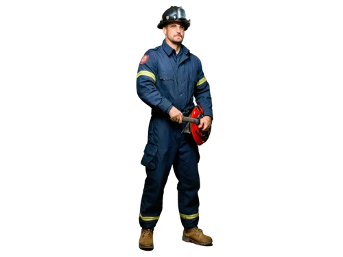 muscular man, fireman, helmet, oxygen mask, bold eyebrows, determined eyes, short hair, sweaty skin, fireproof coat, heavy boots, holding axe, standing heroically, strong posture, low-angle shot, warm