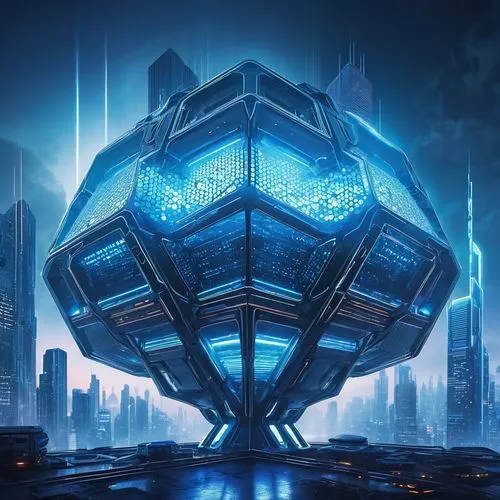 tesseract,cybercity,cyberport,holocron,cyberia,cube background,arcology,tron,tesseractic,engrams,cybertron,futuristic architecture,futuristic landscape,metron,cybernet,technosphere,metropolis,hextor,megastructure,neutrino,Conceptual Art,Sci-Fi,Sci-Fi 04