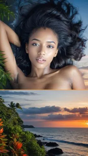 polynesian girl,tahitian,beach background,wahine,guadeloupean,hawaiiana