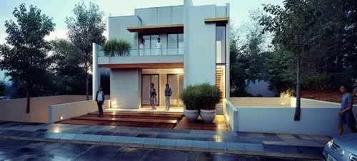 modern house,3d rendering,residential house,render,modern architecture,residencial,Photography,General,Realistic