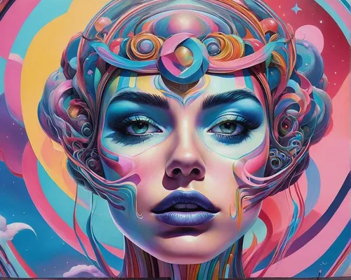 psychedelic art,psychedelic,neon body painting,aura,gemini,third eye,zodiac sign libra,tumblr icon,medusa,meridians,echo,hypnotic,adobe illustrator,acid,kaleidoscope art,libra,andromeda,cool pop art,chromatic,fantasy portrait,Conceptual Art,Daily,Daily 15