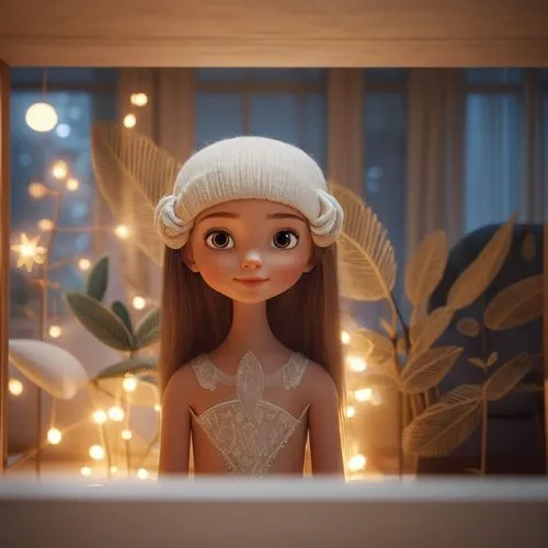 christmas trailer,girl in a wreath,cheburashka,rapunzel,the snow queen,cinderella,Photography,General,Cinematic