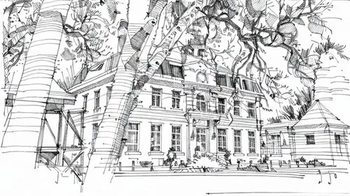 london buildings,line drawing,hand-drawn illustration,plane trees,passeig de gracia,tweed courthouse,athenaeum,lafayette park,facades,french building,kirrarchitecture,house drawing,drawing course,the 