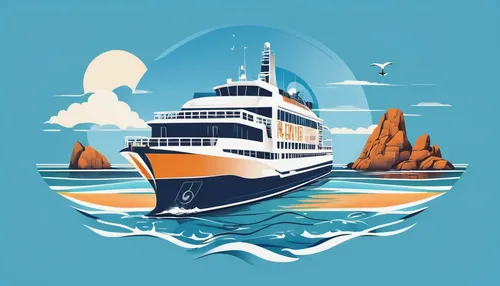 sea fantasy,cruise ship,travel poster,ocean liner,cruiseferry,ship travel,passenger ship,nautical clip art,royal yacht,troopship,sailing orange,ms island escape,portofino,balearic islands,ushuaia,star line art,mallorca,polynesia,galapagos islands,ferryboat,Unique,Design,Logo Design