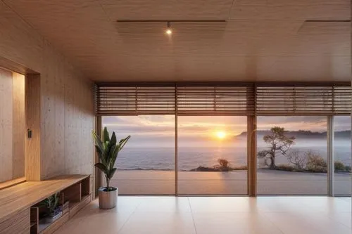 window covering,window with sea view,sliding door,dunes house,modern minimalist bathroom,japanese-style room,window blind,modern room,window blinds,beach house,window treatment,house by the water,room divider,bamboo curtain,contemporary decor,bedroom window,interior modern design,wooden windows,luxury bathroom,window curtain