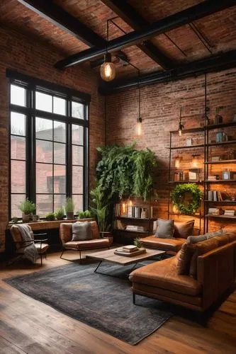 loft,lofts,apartment lounge,horween,hardwood floors,rustic aesthetic,barnwood,living room,wooden beams,livingroom,sofas,redbrick,minotti,interior design,brickyards,rustic,limewood,red brick,contemporary decor,officine,Conceptual Art,Fantasy,Fantasy 28