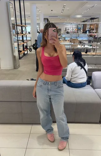 black bikini,baby pink,high waist jeans,crop top,pink large,mall,plus-size,denim jeans,hips,uniqlo,waist,overall,plus-sized,fat,woman shopping,pink shoes,jeans,thick,sweatpant,shop fittings,active pan