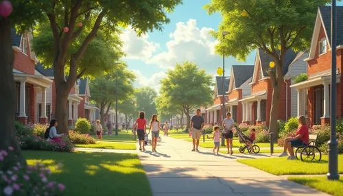 townhomes,townhouses,kleinburg,aurora village,sylvania,neighborhood,townhome,townhouse,suburbia,kulpsville,neighbourhood,suburbanized,shopping street,street scene,suburb,row of houses,suburu,elizabethtown,streamwood,village street,Photography,General,Realistic