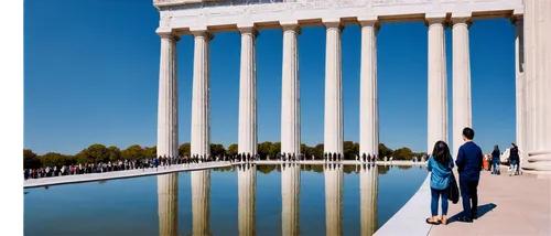 lincoln memorial,abraham lincoln memorial,thomas jefferson memorial,lincoln monument,jefferson monument,jefferson memorial,reflecting pool,doric columns,abraham lincoln monument,zappeion,colonnaded,peristyle,columns,columned,colonnades,three pillars,colonnade,neoclassical,scotusblog,world war ii memorial,Conceptual Art,Daily,Daily 14