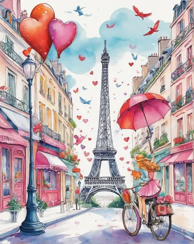 paris clip art,french digital background,french valentine,watercolor paris,love in air,paris cafe,paris,hearts color pink,watercolor paris shops,valentine frame clip art,colorful heart,cute cartoon image,valentine clip art,heart balloons,saint valentine's day,france,universal exhibition of paris,heart pink,romantic scene,watercolor background,Illustration,Abstract Fantasy,Abstract Fantasy 13