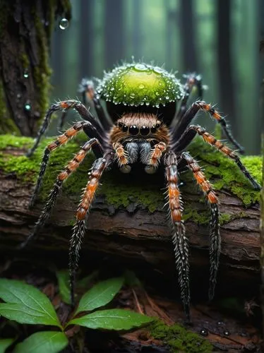 edged hunting spider,baboon spider,tarantula,walking spider,diadem spider,pumpkin spider,Conceptual Art,Sci-Fi,Sci-Fi 12