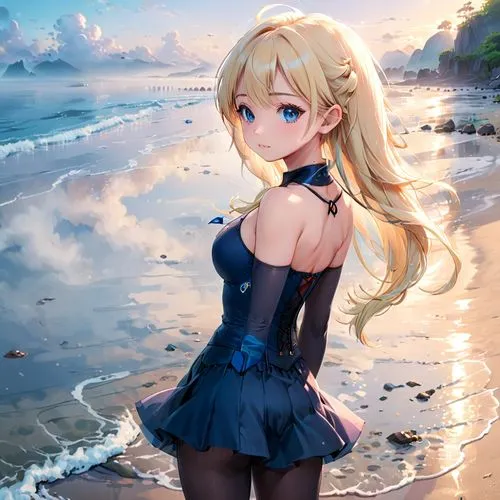 pacifica,michiru,niijima,beach background,kke,ann,Anime,Anime,Realistic