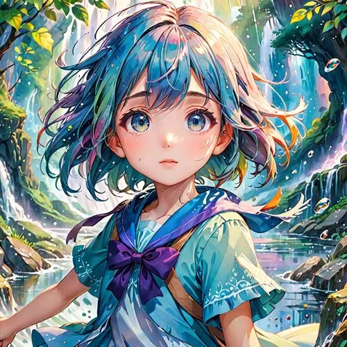 colorful background,piko,hinata,aqua,ocean,forest background,flora,miku,azure,hatsune miku,fae,wonderland,ganai,2d,indigo,meteora,transparent background,fairy world,summer background,ocean background,Anime,Anime,Realistic