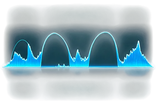 Free audio sounds for video, abstract waveform, futuristic neon lights, glowing blue lines, 3D sound waves, metallic texture, holographic display, low poly design, ambient pad sound, atmospheric rever