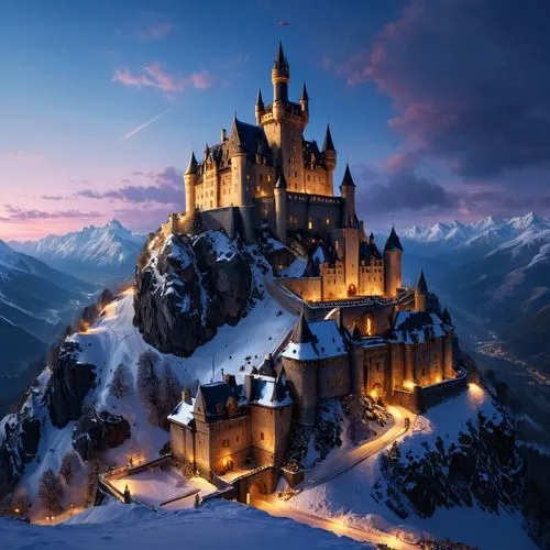 fairytale castle,fairy tale castle,ice castle,medieval castle,hogwarts,knight's castle,Conceptual Art,Fantasy,Fantasy 11