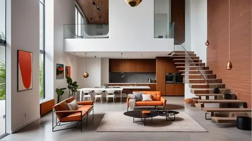 Bauhaus Style Interior Design,mid century modern,contemporary decor,modern decor,interior modern design,modern living room,corten steel,modern office,mid century house,interior design,apartment lounge