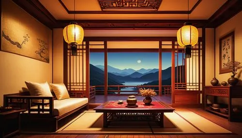 japanese-style room,ryokan,teahouse,tea ceremony,teahouses,oriental,shangri,lijiang,onsen,oriental lantern,japan's three great night views,oriental painting,windows wallpaper,auron,tatami,dojo,wenchuan,asian architecture,moufang,great room,Conceptual Art,Fantasy,Fantasy 21