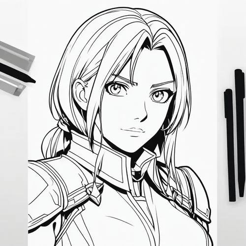 melone,alita,seigen,kuchel,fiora,elma,Illustration,Black and White,Black and White 04