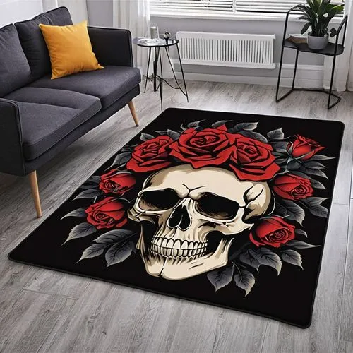 rug,boho skull,floral skull,carpets,floral rangoli,rugs,flower blanket,day of the dead skeleton,tapis,modern decor,flooring,flower carpet,carpet,doormats,calaverita sugar,sugar skull,muertos,la calavera catrina,doormat,floormats,Photography,General,Realistic