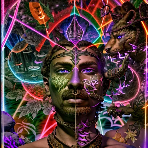 shamanic,shamanism,shaman,pachamama,psychedelic art,astral traveler,fantasy portrait,anahata,chakras,avatar,kundalini,crown chakra,earth chakra,zodiac sign libra,third eye,connectedness,tantra,yogananda,fantasy art,ayurveda