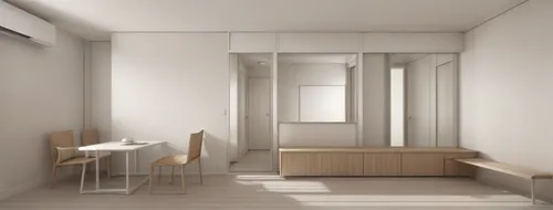 room divider,modern minimalist bathroom,3d rendering,examination room,modern minimalist kitchen,consulting room,kitchen design,hallway space,render,modern kitchen interior,modern room,kitchen interior,daylighting,kitchenette,rest room,modern office,archidaily,treatment room,apartment,core renovation