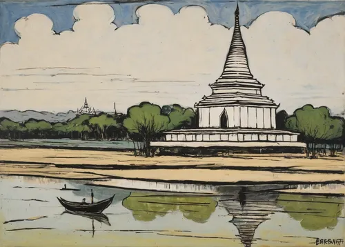 phra nakhon si ayutthaya,ayutthaya,chiang rai,david bates,kuthodaw pagoda,phayao,mekong,chachoengsao,dhammakaya pagoda,khokhloma painting,myanmar,stupa,kampot,chiang mai,cambodia,kaew chao chom,prambanan,somtum,vientiane,pagoda,Art,Artistic Painting,Artistic Painting 01