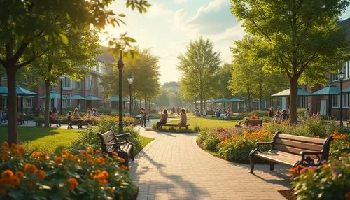 streamwood,new housing development,netherwood,3d rendering,townhomes,aurora village,townsquare,cryengine,urban park,northvale,spring garden,auraria,parkview,render,broadmead,heartlands,3d rendered,springwood,elizabethtown,pedestrianized,Photography,General,Realistic