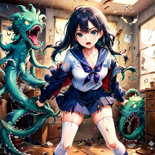 mukuro,scylla,haku,tokomaru,fubuki,yamantaka,Anime,Anime,Realistic