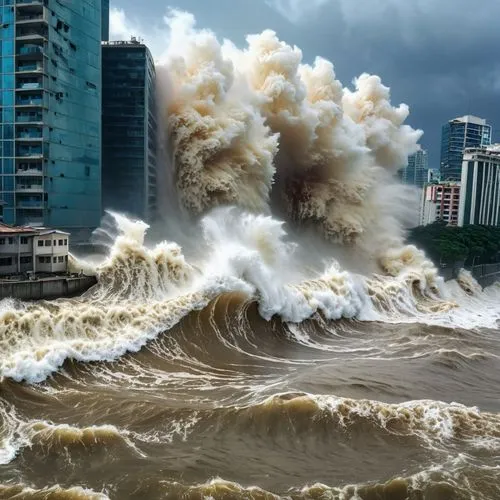 storm surge,tsunami,tidal wave,bankatlantic,nature's wrath,tsunamis,Photography,General,Realistic