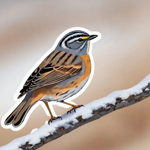 emberiza,longspur,meadowlarks,accentor,accentors,yellow-throated bunting,meadowlark,dotterels,woodlark,passer domesticus,yellow winter finch,grosbeak,skylarks,sparrow bird,saffron bunting,passerine bird,song bird,vink,common firecrest,shrike,Unique,Design,Sticker