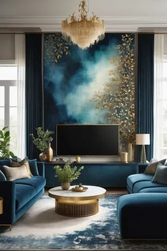 fromental,livingroom,modern decor,contemporary decor,interior decoration,interior decor,living room,sitting room,gournay,wallcoverings,decoratifs,blue room,wallcovering,decors,apartment lounge,interior design,modern living room,decorates,luxury home interior,wall decoration,Conceptual Art,Daily,Daily 34