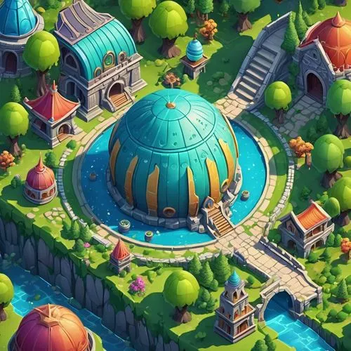 odomes,roof domes,basil's cathedral,ancient city,domes,emporium,igloos,gold castle,big mosque,fantasy city,artemis temple,mushroom island,cupolas,oktoberfest background,castlelike,castletroy,krosby,fairy tale castle,copperopolis,tempio,Unique,3D,Isometric