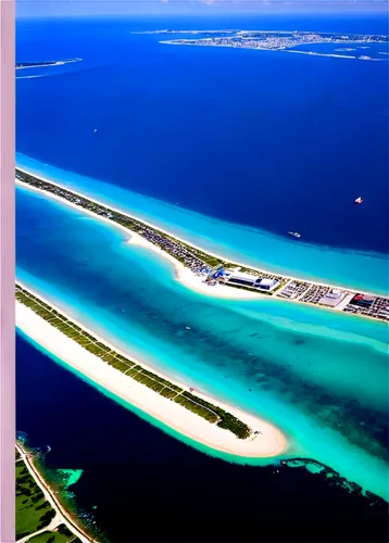 Aerial view, Map of Gulf of Mexico, blue waters, white sandy beaches, tropical islands, palm trees, oil rigs, cargo ships, sunny weather, fluffy clouds, 3/4 composition, low angle, warm color tone, so