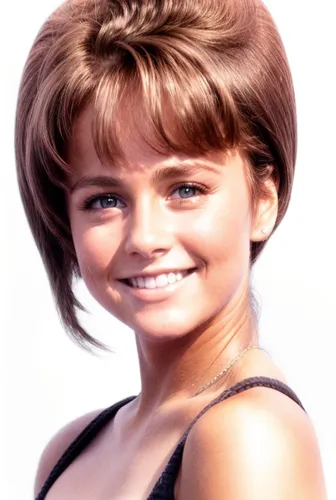 With bikini standing on the beach, keep the face similiarity,bouffant,audrey hepburn,ann margaret,model years 1958 to 1967,sigourney weave,pixie-bob,natalie wood,susanne pleshette,kosmea,hair shear,au