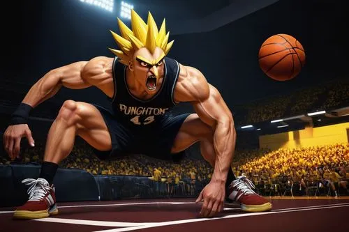 Muscular man, Zapdos, realistic, athletic build, strong facial features, short spiky hair, intense gaze, bold eyebrows, defined chest muscles, ripped biceps, triceps, abs, powerful legs, sporty clothi