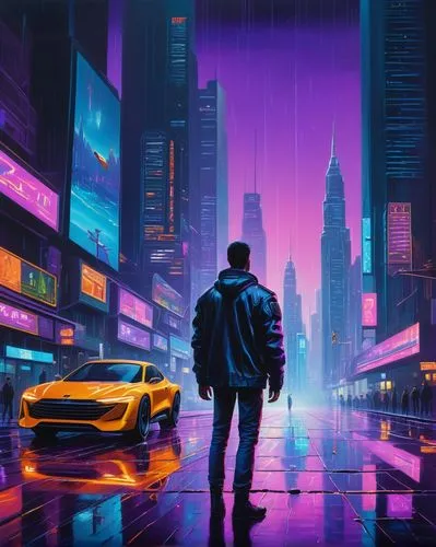 cyberpunk,cityscape,would a background,futuristic,pedestrian,80s,cg artwork,colorful city,futuristic landscape,world digital painting,80's design,ultraviolet,neon arrows,art background,purple wallpaper,hong kong,city lights,sci fiction illustration,music background,3d car wallpaper,Art,Artistic Painting,Artistic Painting 02