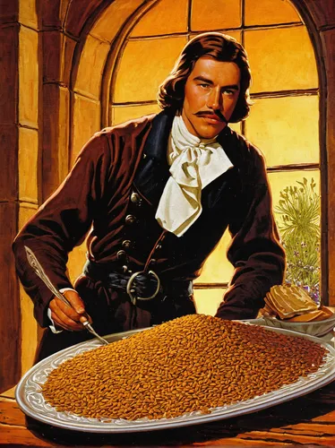 johnnycake,lentils,cowboy beans,lentil soup,malt loaf,dutch oven,mustard seeds,lentil,huckleberry,boilermaker,amaranth grain,el capitan,marroni,soybean oil,muscovado,dal,whole grains,coffee grains,dinkel wheat,malt,Illustration,American Style,American Style 07