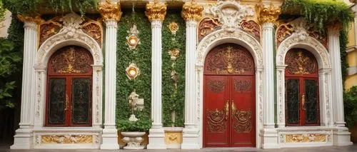 garden door,ornamental dividers,art nouveau frames,front door,porticos,main door,entranceway,ornamentation,doorkeepers,doorways,doorway,art nouveau frame,driehaus,floral decorations,portal,doors,ornamented,tabernacles,front gate,dolmabahce,Illustration,Paper based,Paper Based 14