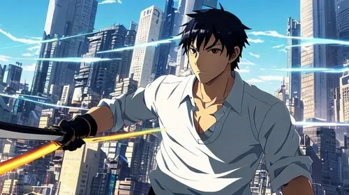 swordsman,anime cartoon,howl,anime 3d,shaft,swordsmen,yukio,world end,anime japanese clothing,anime,well shaft,archer,clamp,kenjutsu,background image,main character,laser sword,lightsaber,king sword,dragon of earth,Common,Common,Japanese Manga