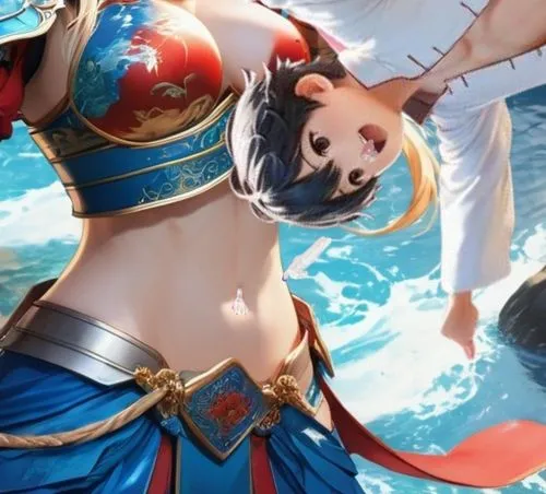 nami,tiber riven,navel,elza,monsoon banner,nero claudius,kinara,athena,the sea maid,ashitaba,mergus,female warrior,alibaba,water nymph,kos,hamearis lucina,water-the sword lily,ephedra,traditional bow,hips