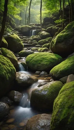 mountain stream,japan landscape,flowing creek,mountain spring,clear stream,streams,green waterfall,aaa,flowing water,green landscape,brook landscape,stream bed,green forest,beautiful japan,yakushima,stream,rushing water,forest landscape,river landscape,green trees with water,Photography,General,Cinematic