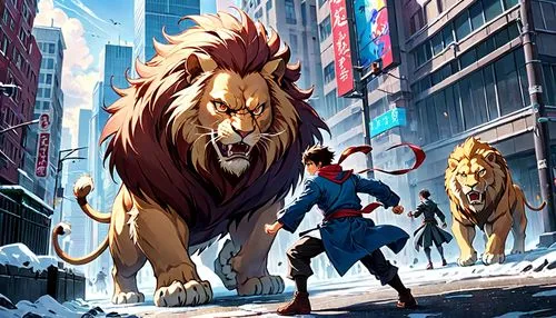 thundercats,mononoke,akira,two lion,game illustration,kon,Anime,Anime,Traditional