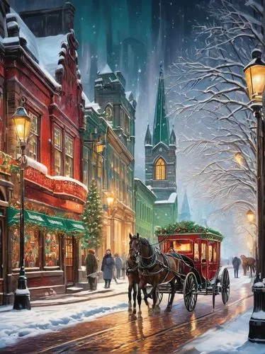 christmas landscape,christmas snowy background,bremen town musicians,lundby,snow scene,winterland,carriage ride,winter village,winter night,christmas town,moscow,quebec,winterplace,syberia,dickensian,winter background,moscow city,moscou,christmas market,santa's village,Conceptual Art,Graffiti Art,Graffiti Art 09