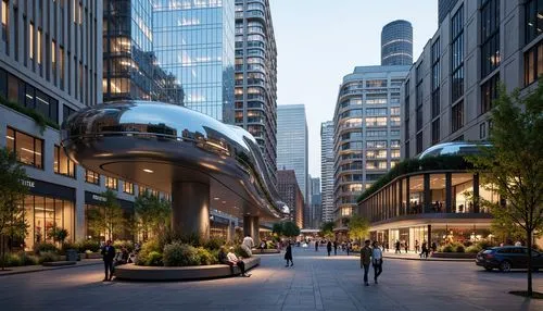 transbay,hudson yards,undershaft,broadgate,abdali,citycenter,capitaland,difc,costanera center,zeil,marunouchi,bishopsgate,tishman,citicorp,aldersgate,sathorn,futuristic architecture,broadmead,cheapside,financial district