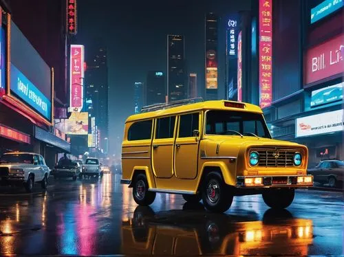 mercedes-benz g-class,chevrolet astro,yellow jeep,school bus,schoolbus,school buses,yellow taxi,new york taxi,g-class,gmc sprint / caballero,dodge ram van,vanagon,volkswagenbus,bus zil,vwbus,tata sumo,yellow cab,van,ford f-650,land rover defender,Art,Artistic Painting,Artistic Painting 47